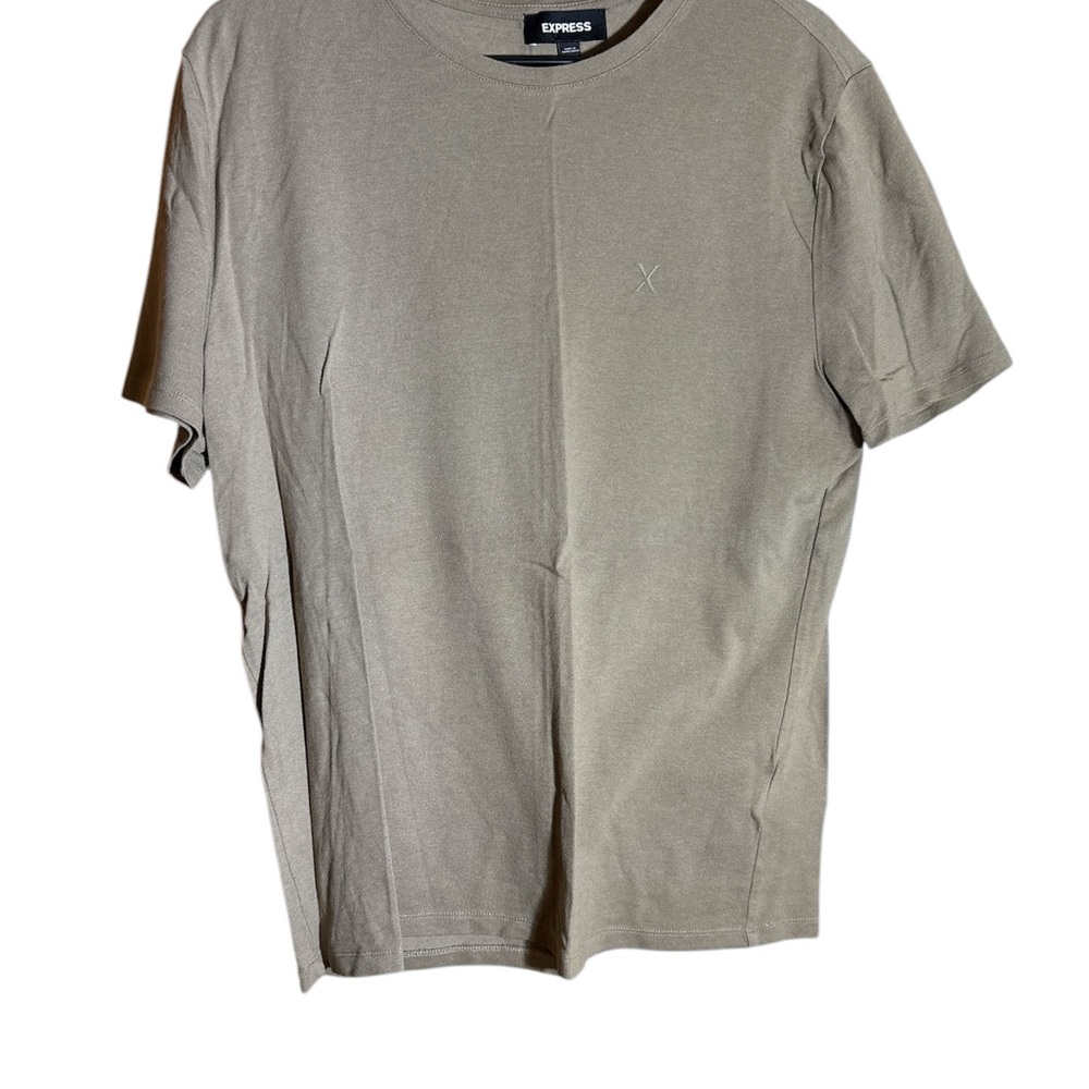 Express Men's Tan/light green TShirt size medium
